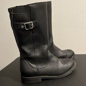 Stride-Rite Girls Toddler size 11 mid rise sparkly glitter black boots